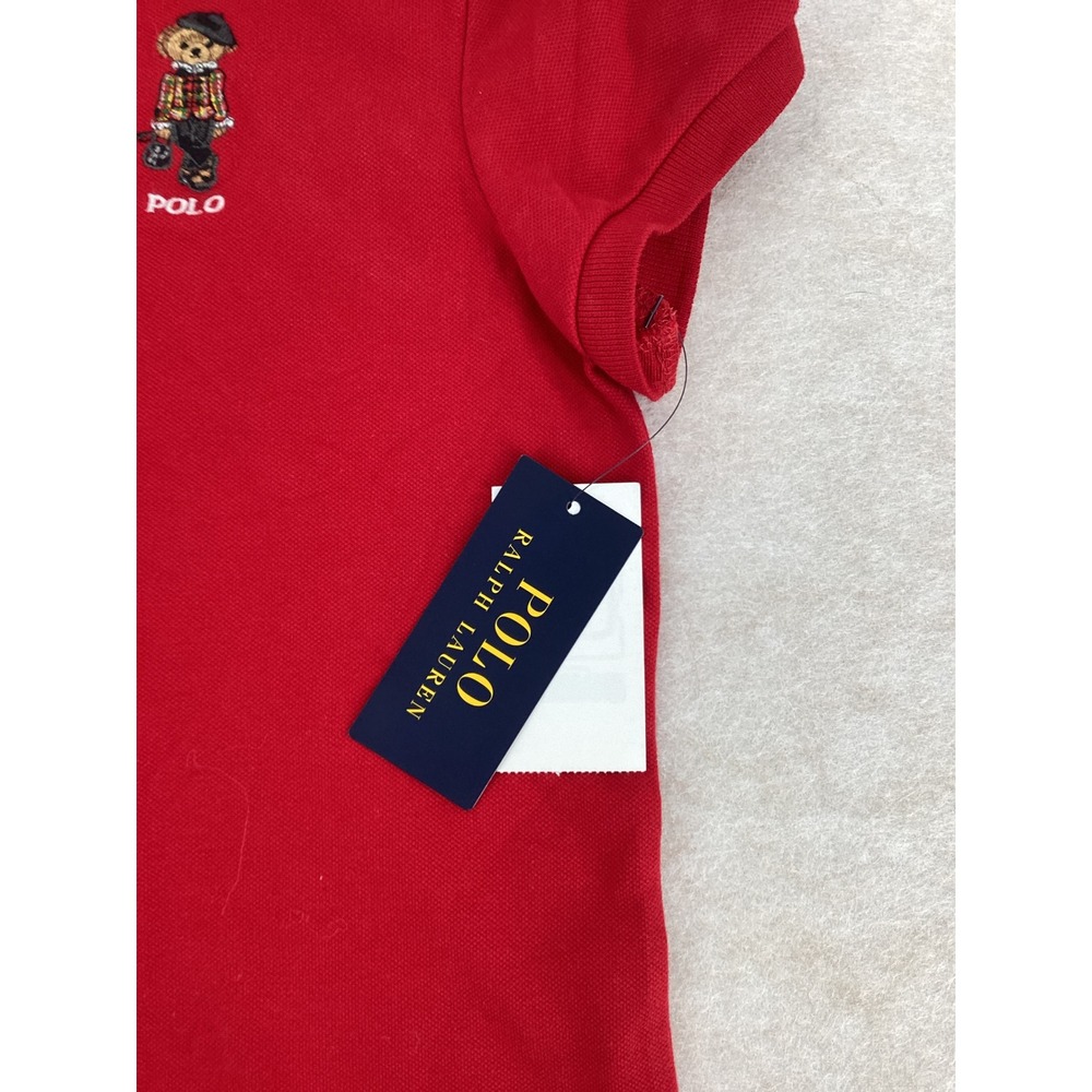 Polo Ralph Lauren Girls Red Polo Bear Stretch Mesh Dress Tennis dress XL 16 New - Picture 4 of 8